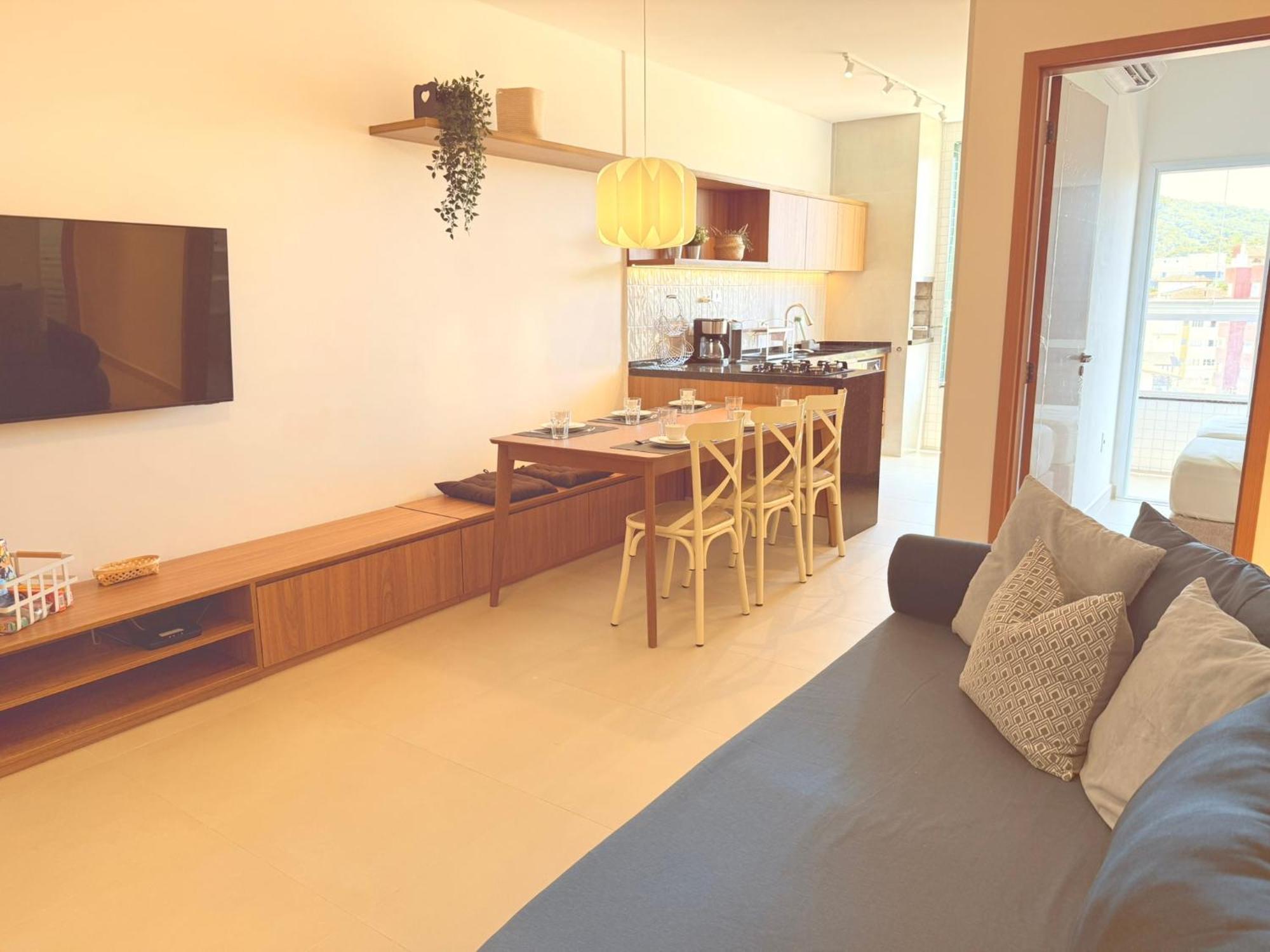 Apartamento Toninhas 330m Da Ar Condicionado Churrasqueira E Piscina Ubatuba